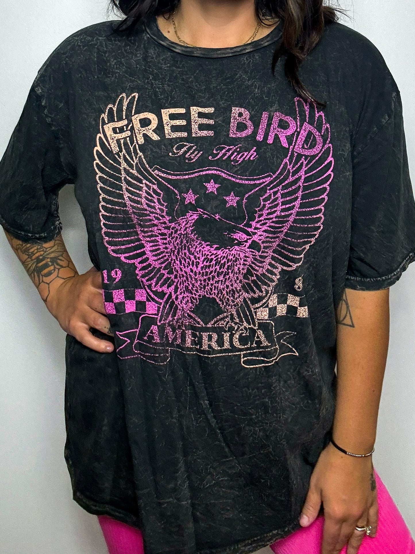 Freebird Neon Tee : Oversized (M left)