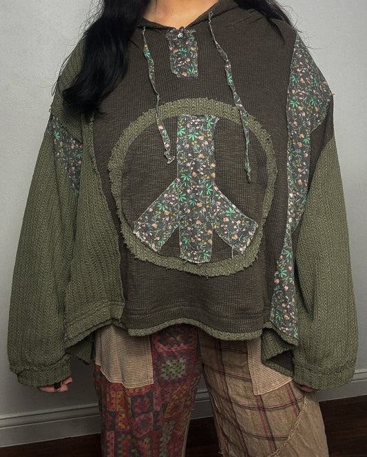 Peace Patch Hoodie (oversized: S left)