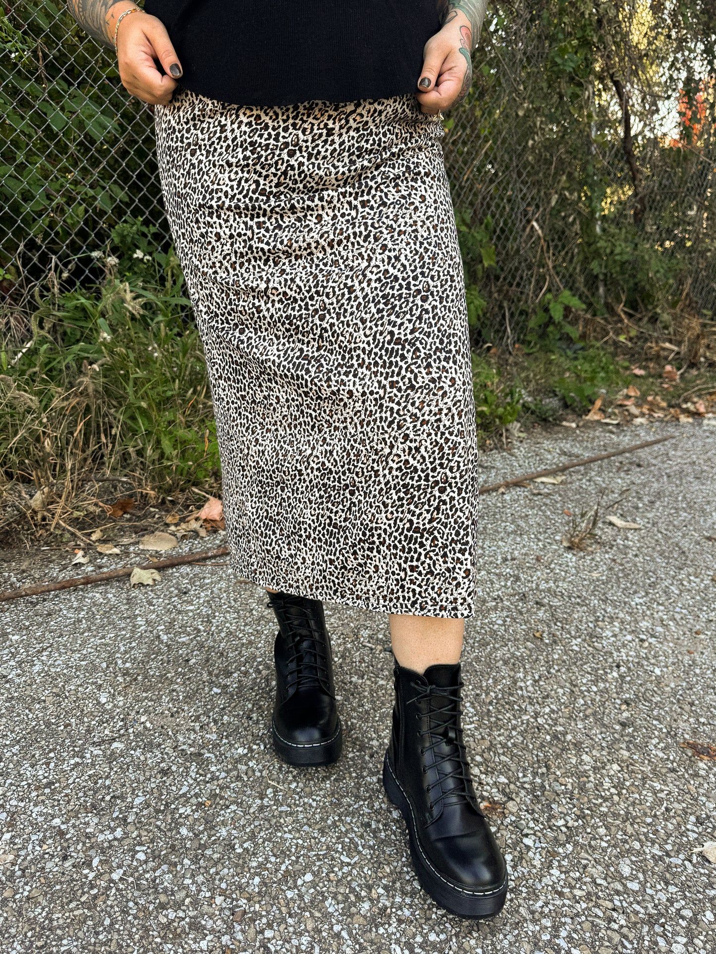 Cheetah Midi Skirt