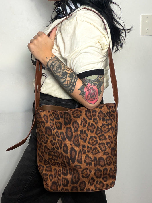 Leopard Bucket Bag