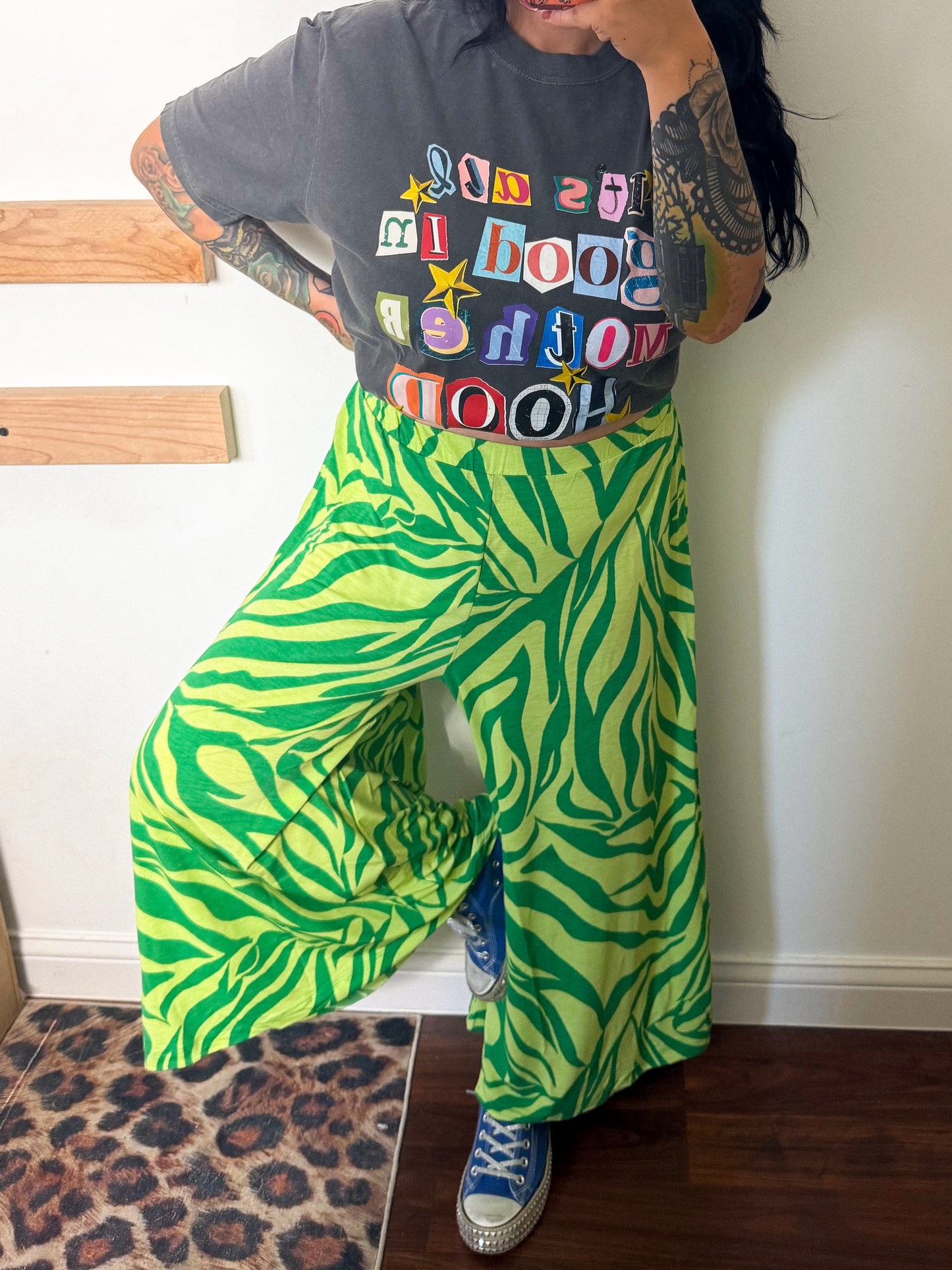 Lime Zebra Pants