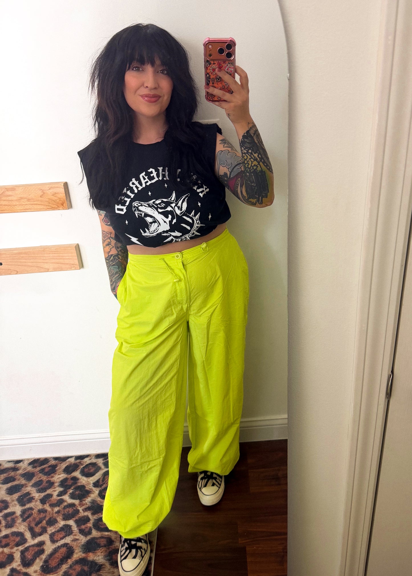 Franki Parachute Pants : Lime