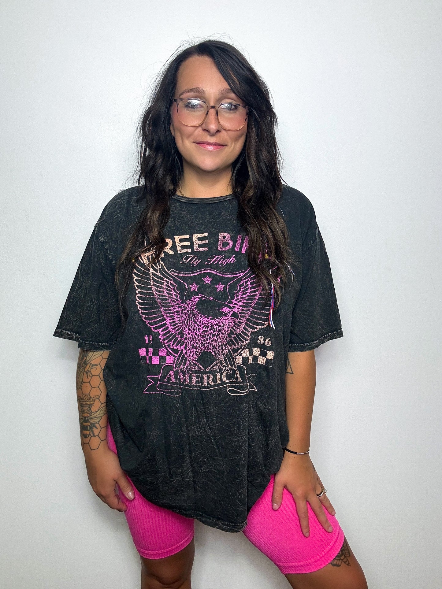 Freebird Neon Tee : Oversized (M left)