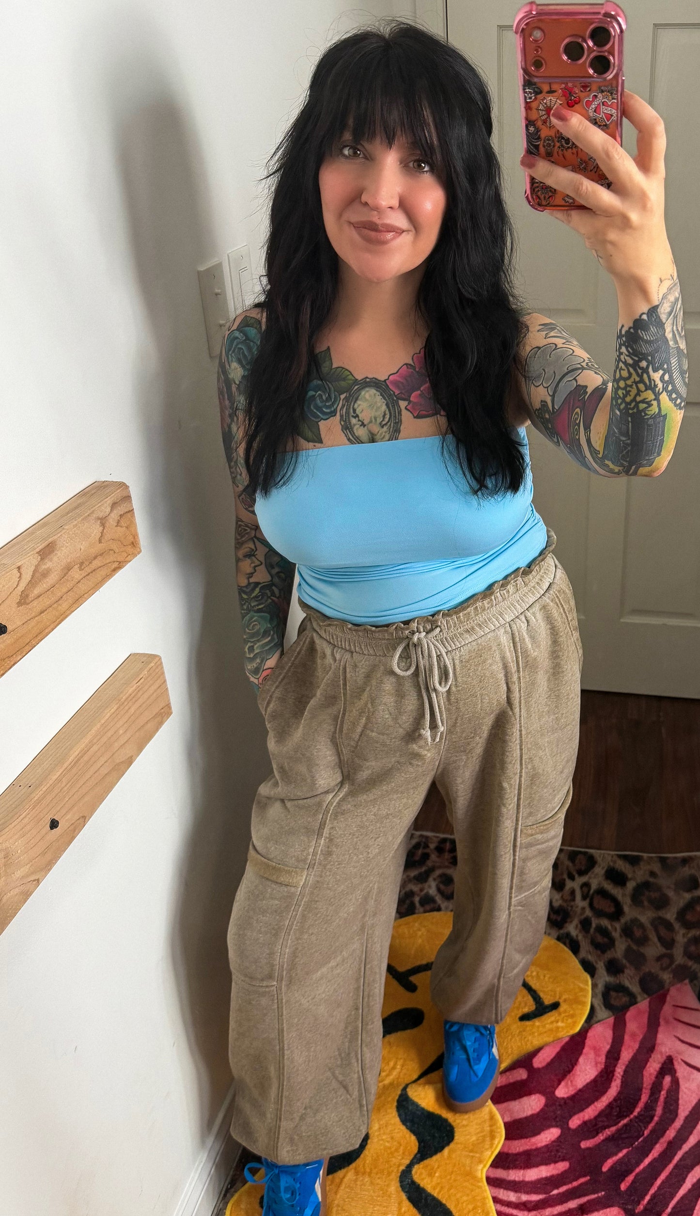 Cloud Nine Wide Leg Joggers : Taupe