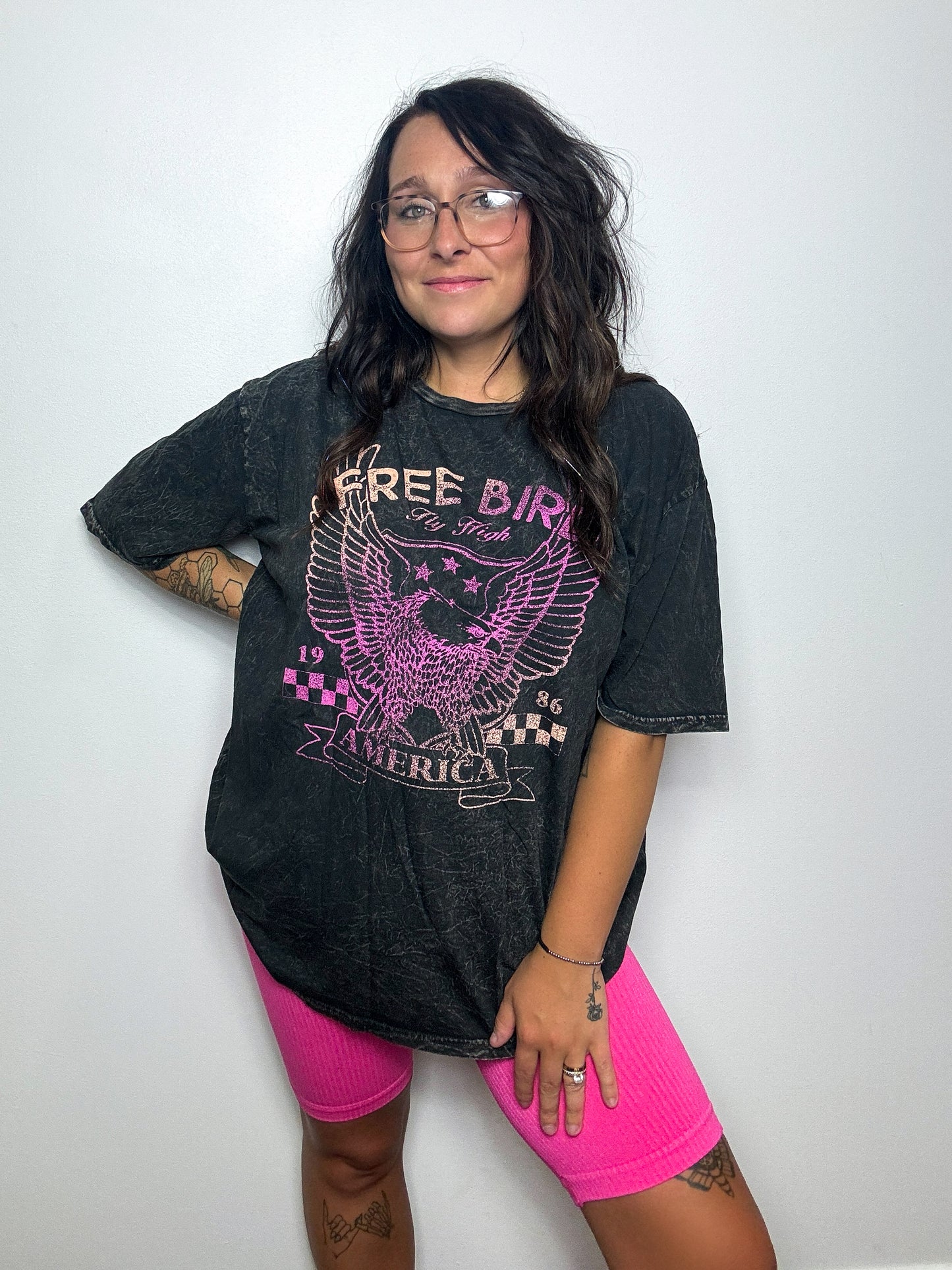 Freebird Neon Tee : Oversized (M left)