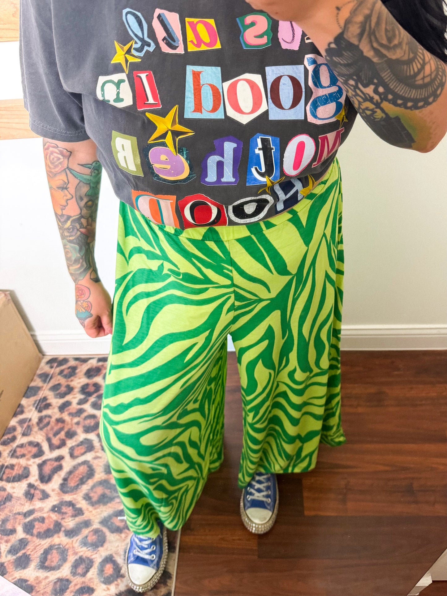 Lime Zebra Pants