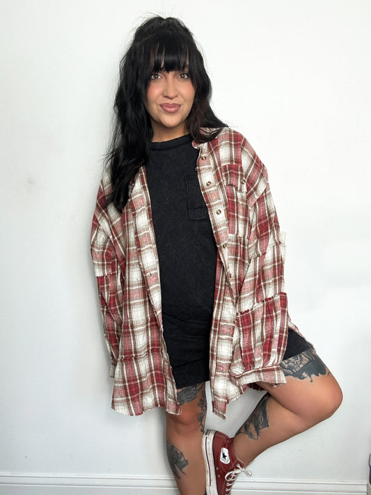 VM Plaid : Cherry | OVERSIZED