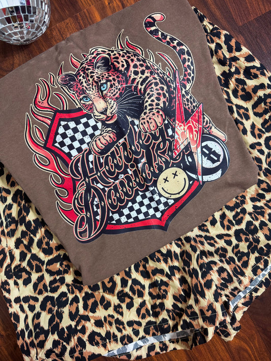 HD Leopard Bolt Tee