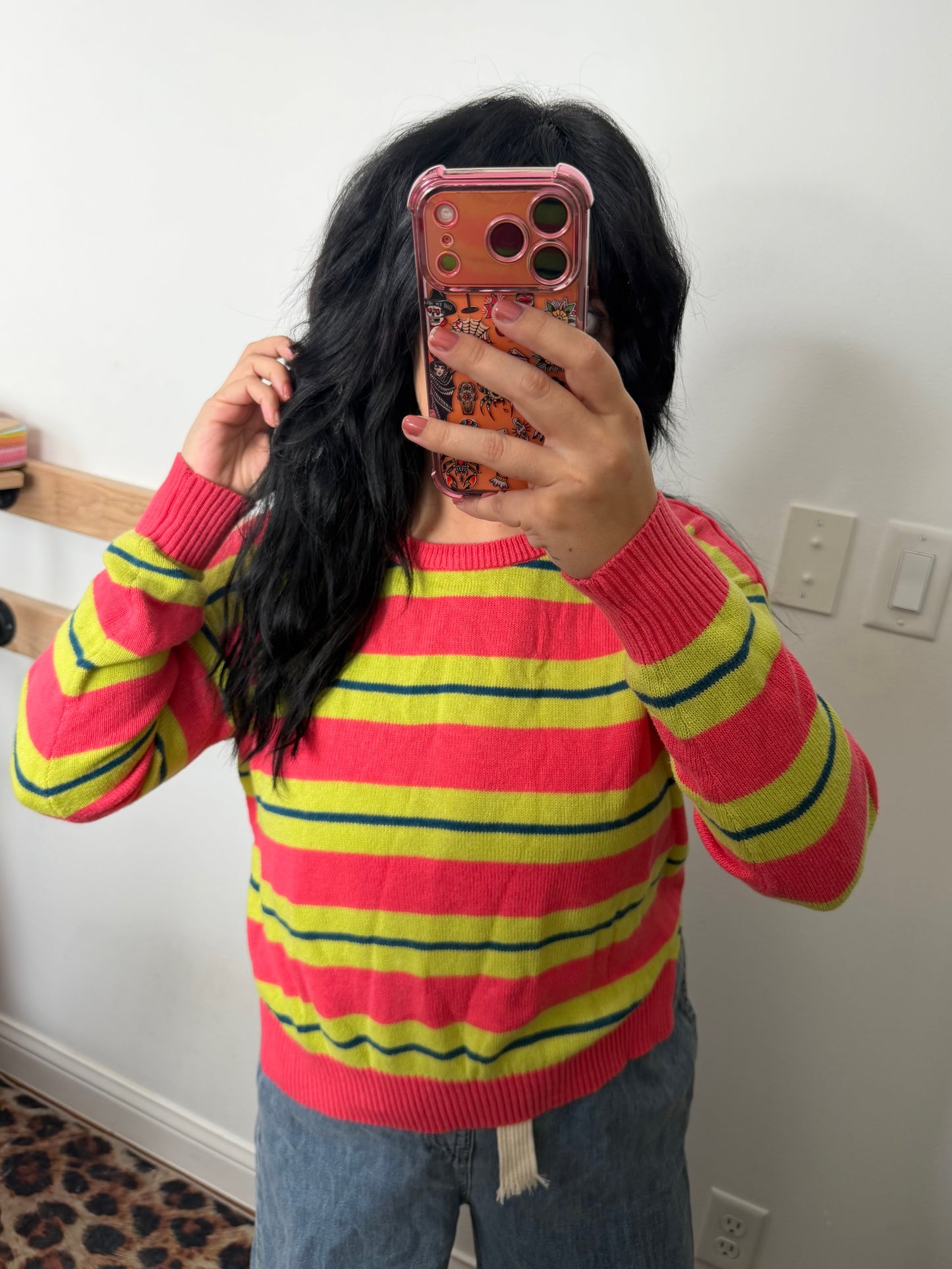 Watermelon Striped Sweater : M