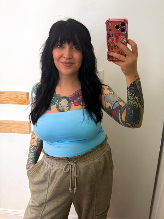 Josie Ruched Top : Blue