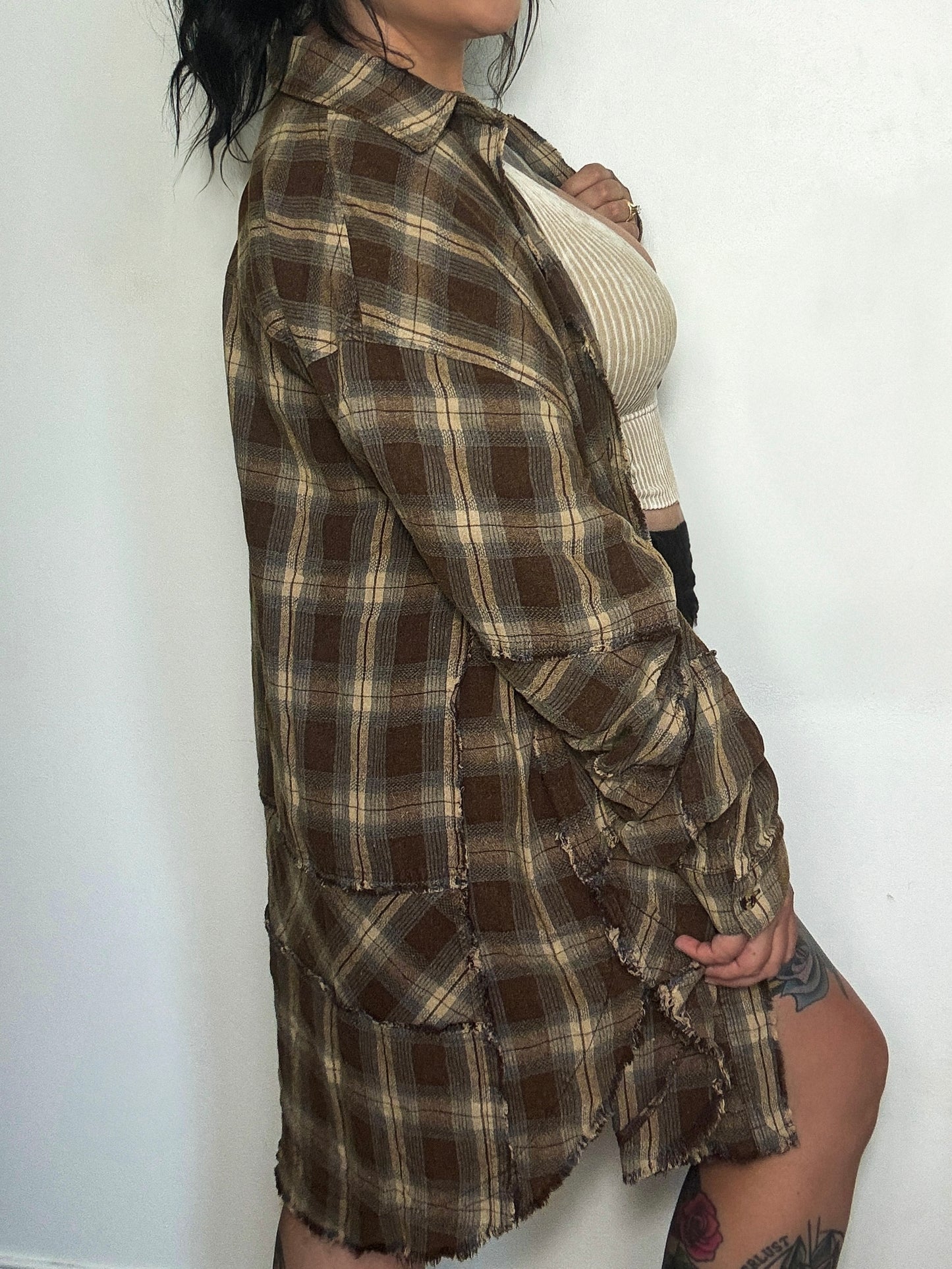VM Plaid : Brown | Oversized