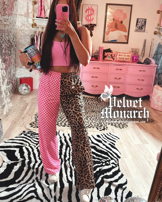Split Print Pants | PREORDER