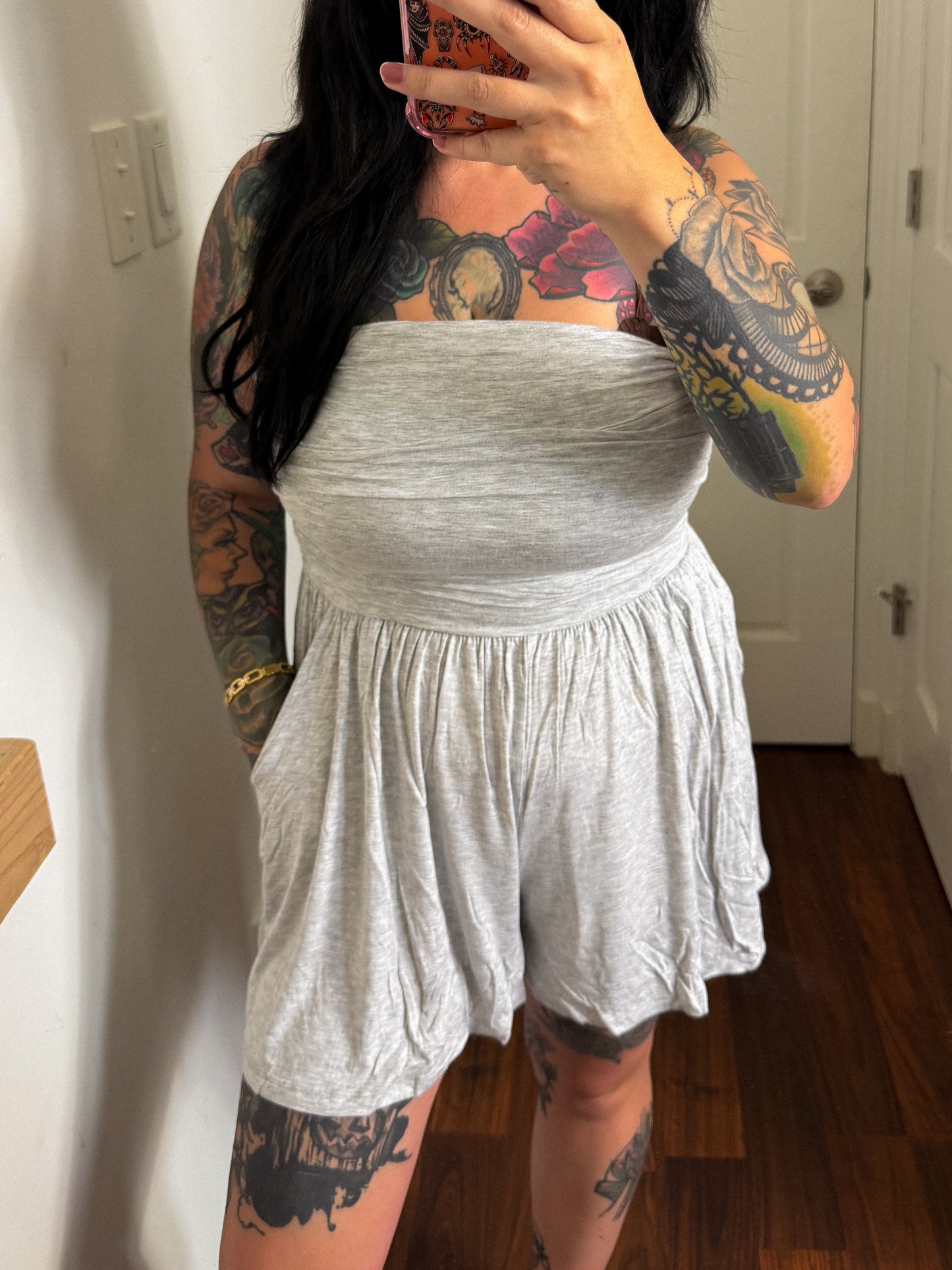 Rae Romper : Grey
