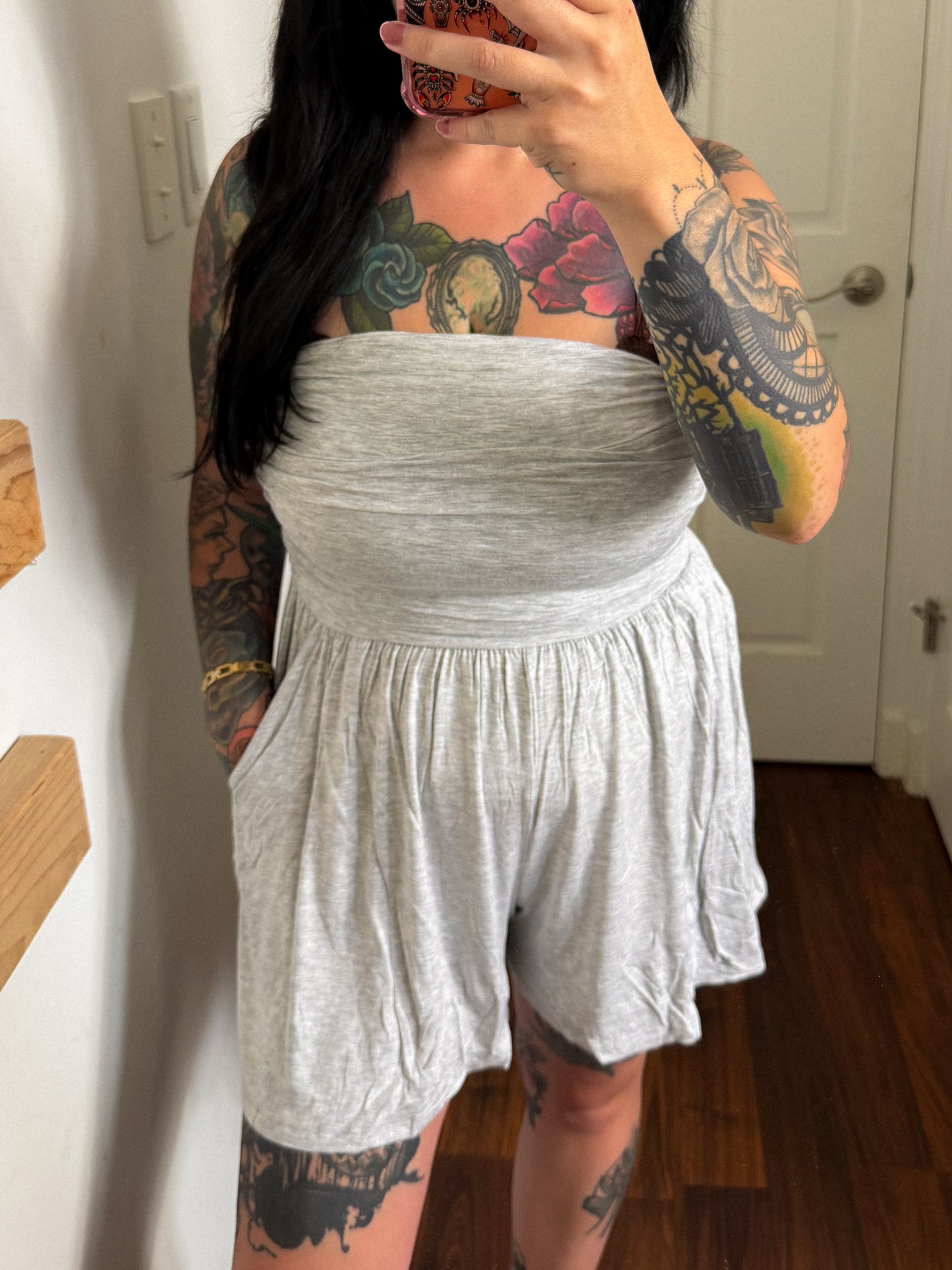 Rae Romper : Grey