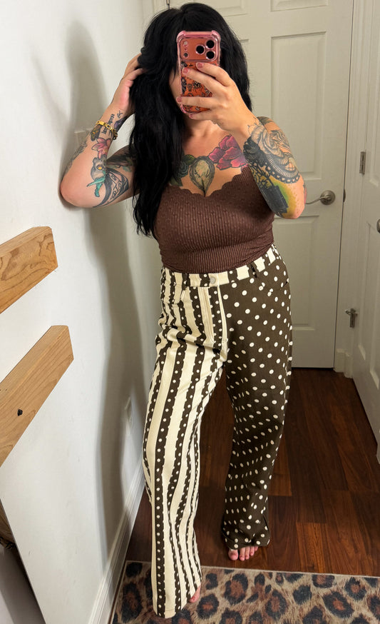 Dot Striped Pants