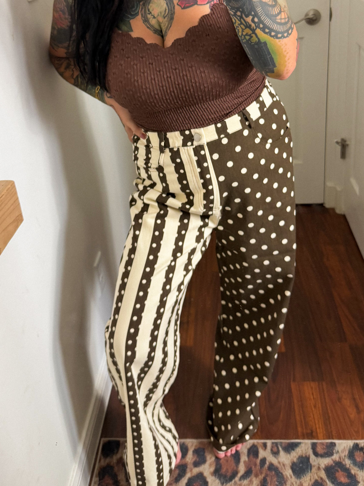 Dot Striped Pants