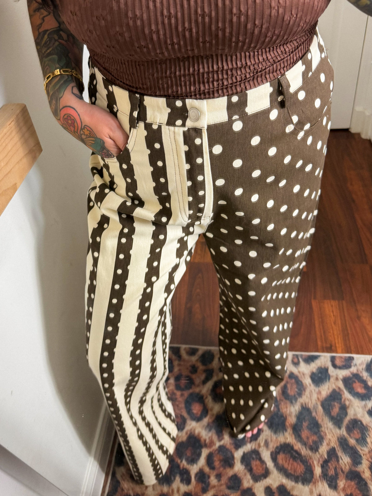 Dot Striped Pants