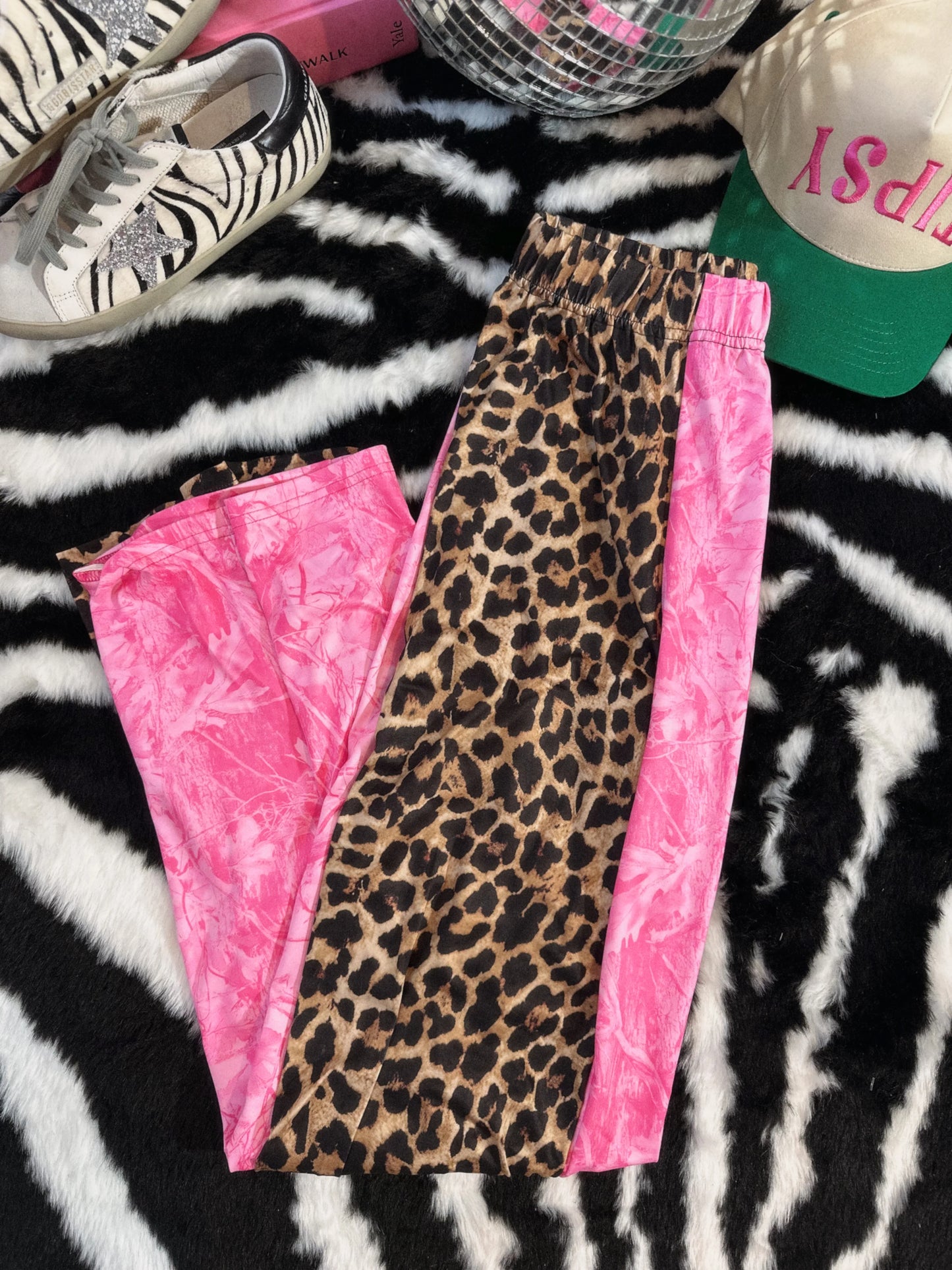 KIDS Double Trouble Pink Camo & Cheetah Pants : PREORDER