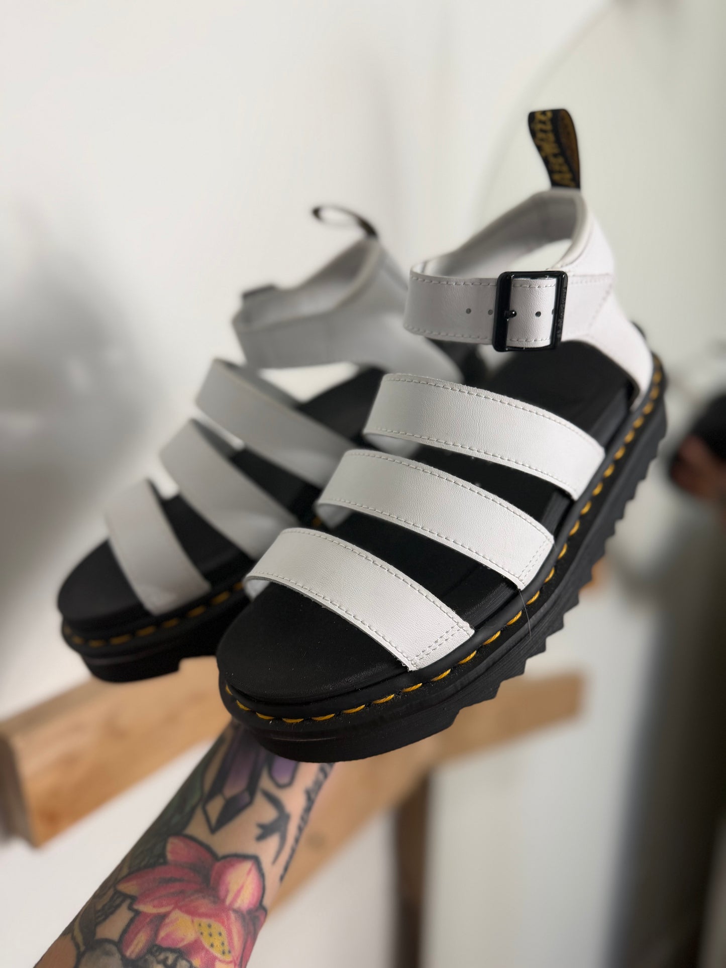 White Doc Sandals : LIKE NEW : SZ 8