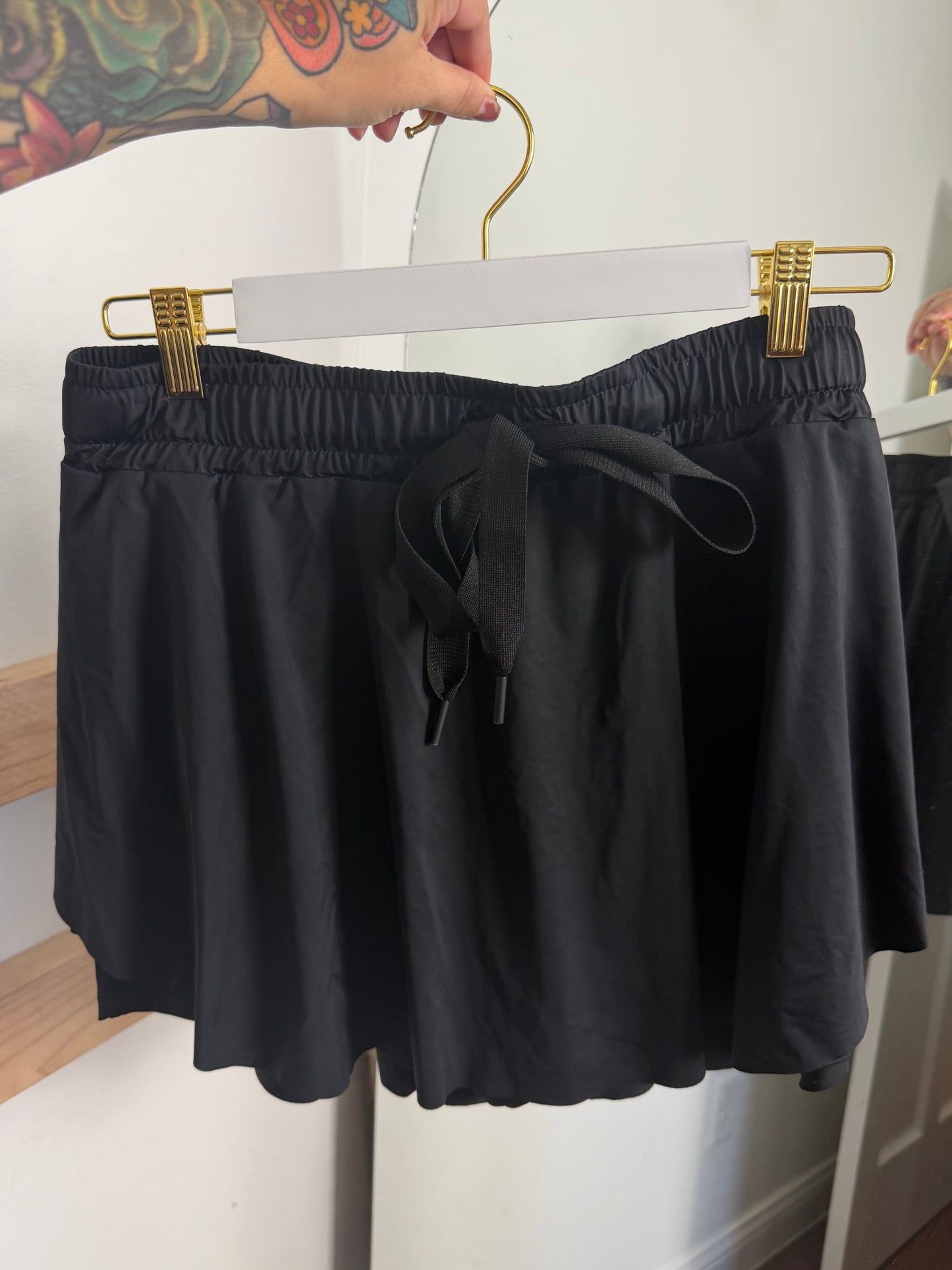 Black Athletic Skort : XL : NEW