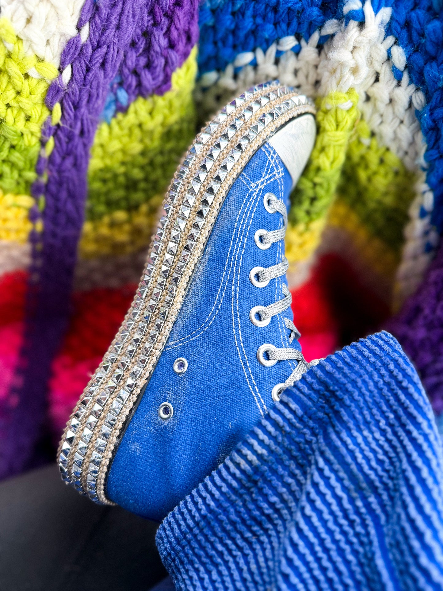 Sapphire Studded High Tops
