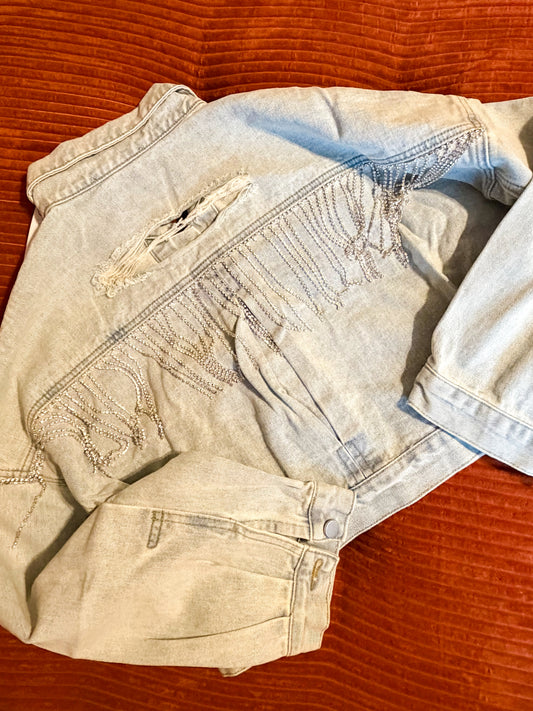 Cropped Bling Jacket : NEW W TAGS : M/L