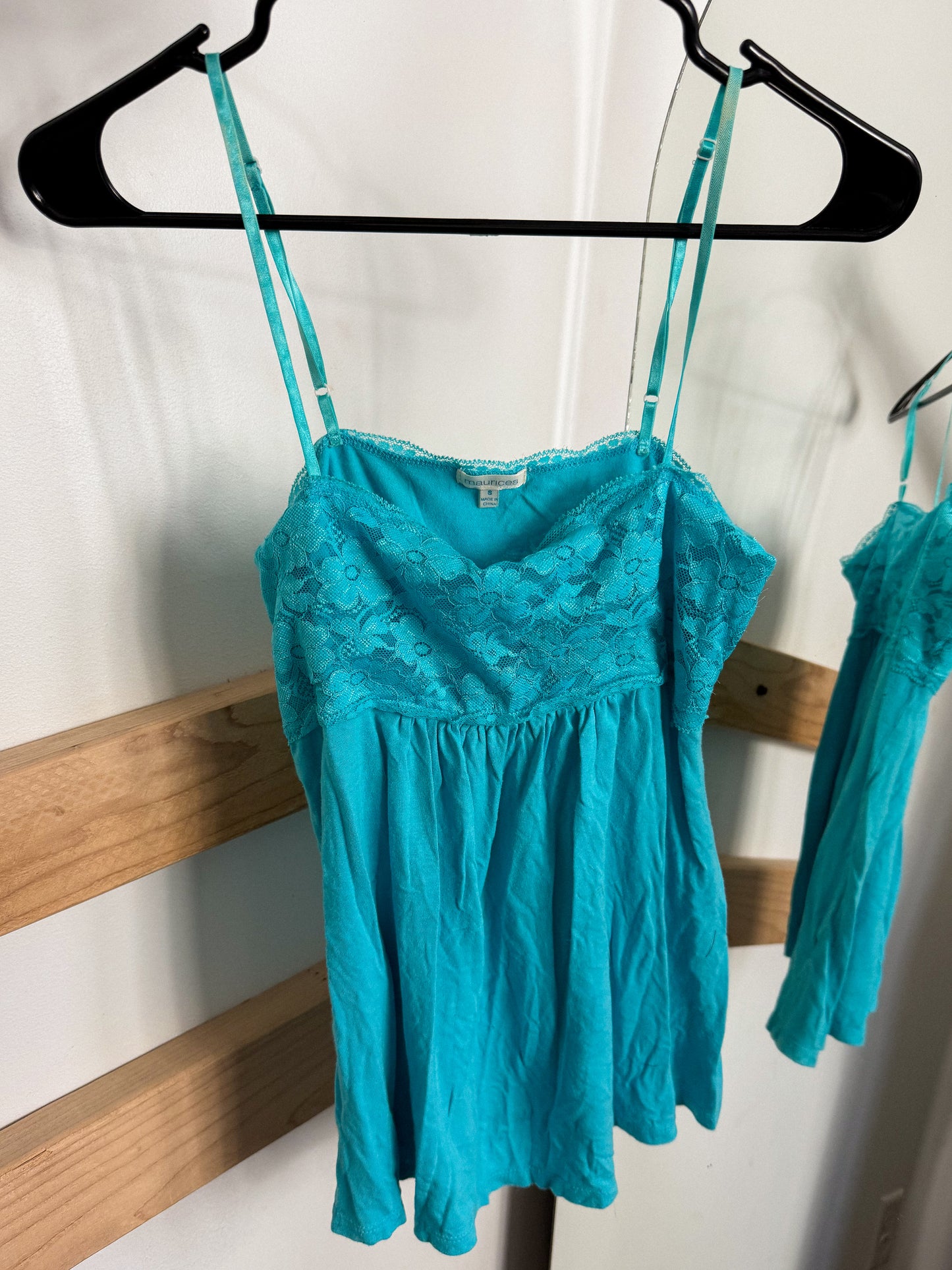 Blue Lace Tank : Small Hole : S