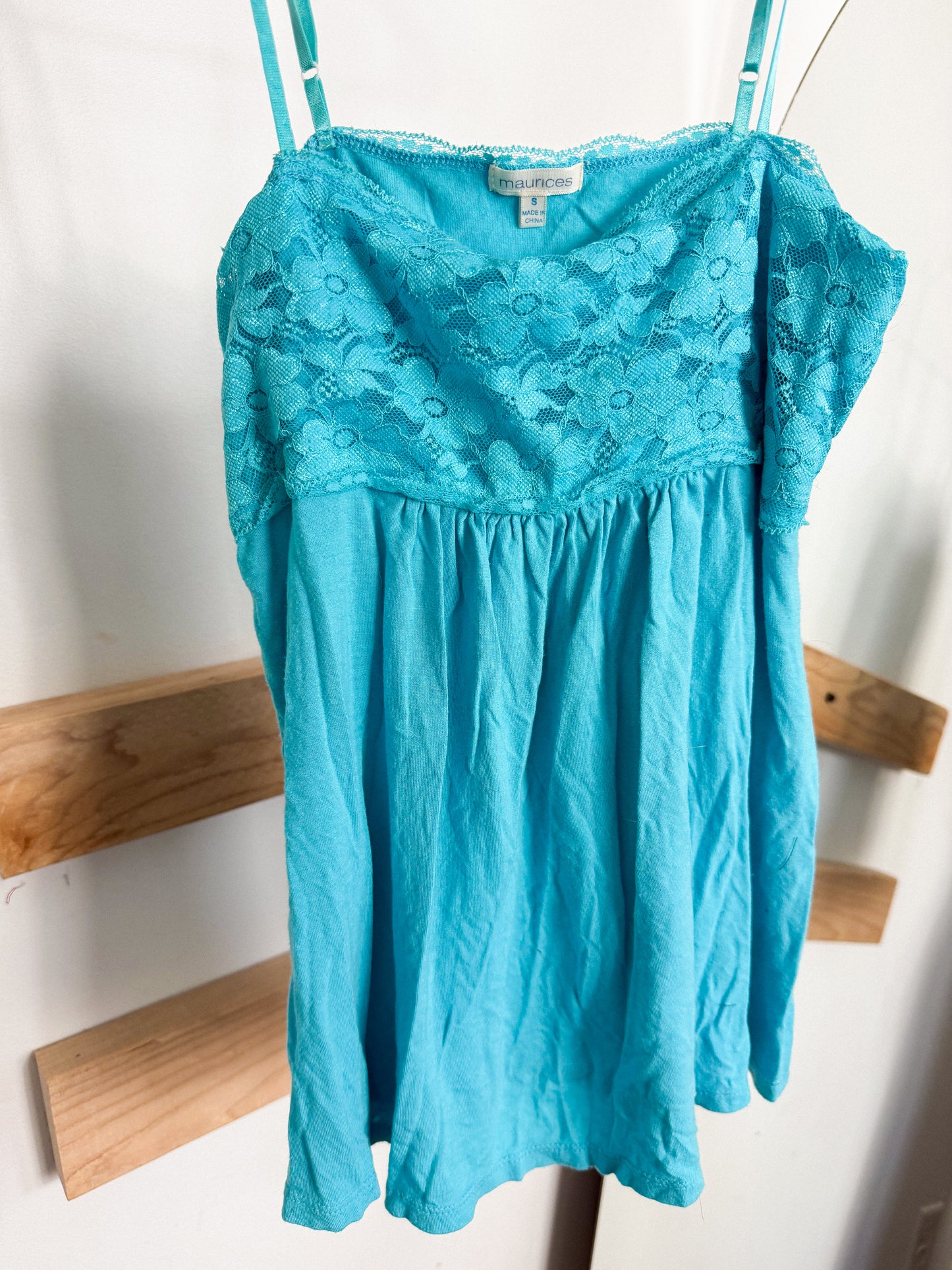 Blue Lace Tank : Small Hole : S