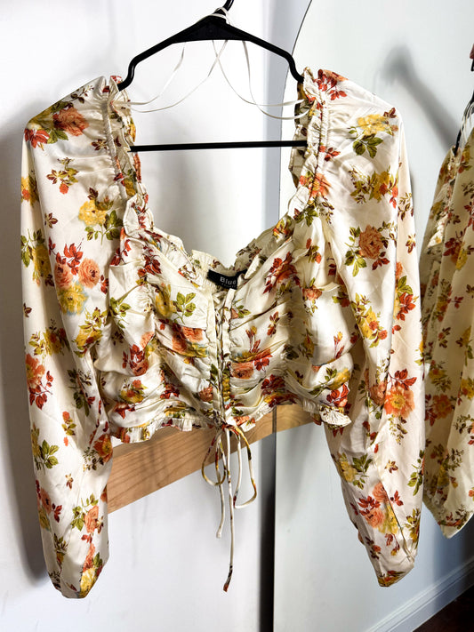 Vintage Floral Top : NEW W TAGS : M