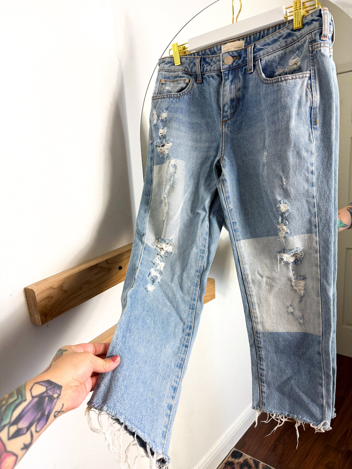 Gilded Intent Patch Jeans : NEW : 29