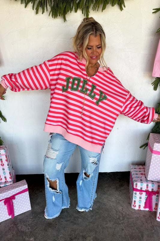 Jolly & Merry Oversized Pullover : 2 Options : PREORDER