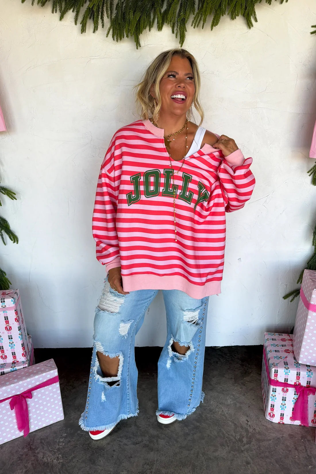 Jolly & Merry Oversized Pullover : 2 Options : PREORDER