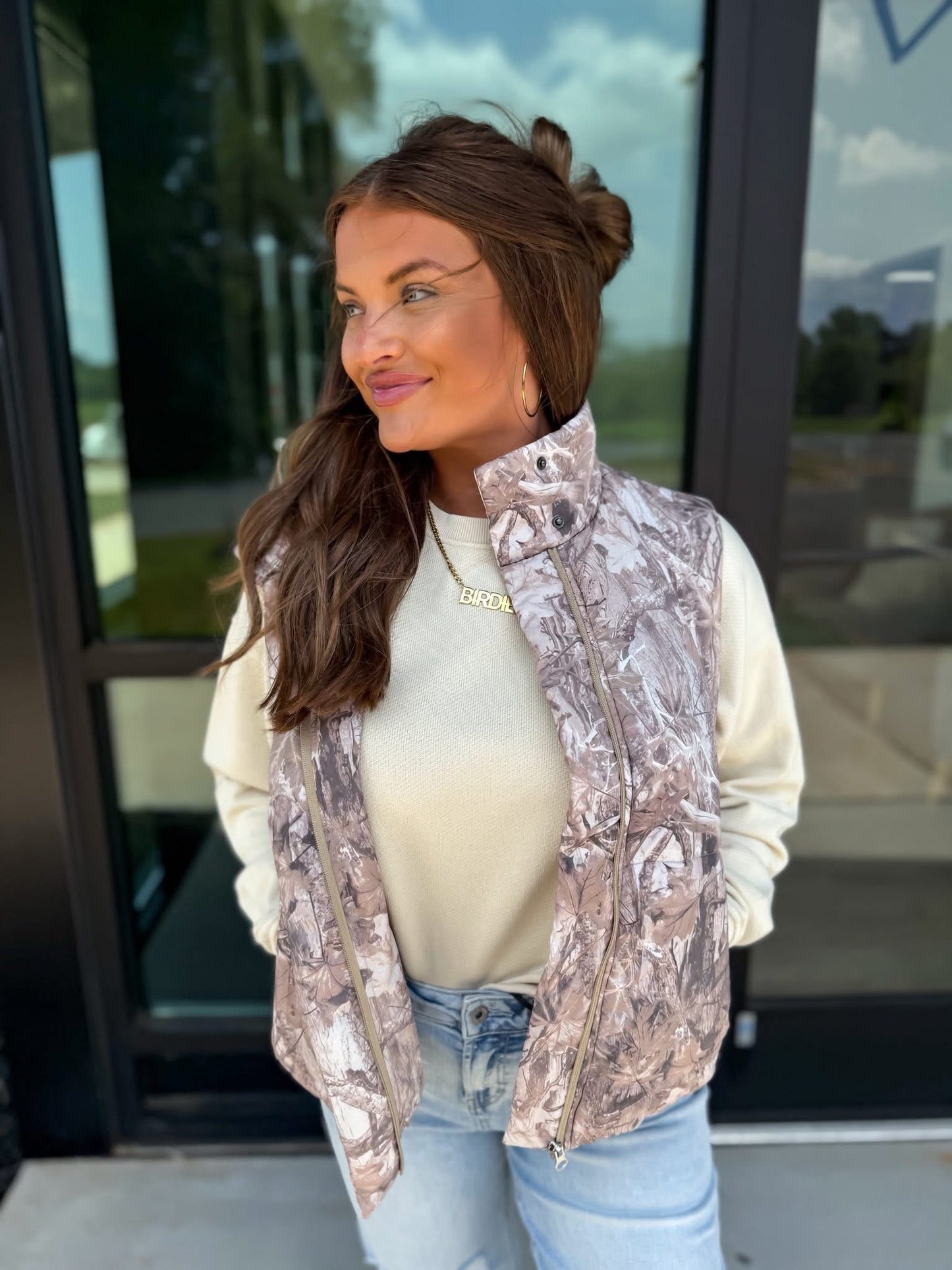 Dark Camo Puffer Vest | PREORDER