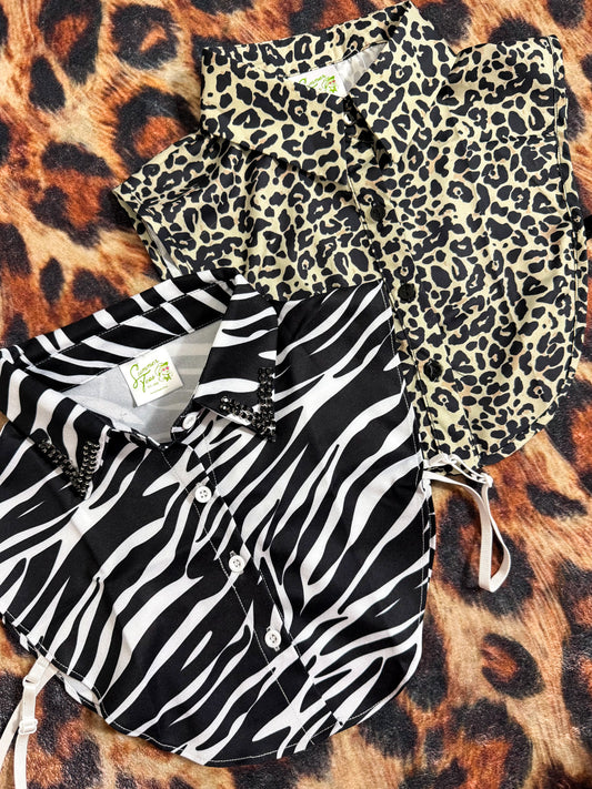 Statement Collar : Zebra or Leopard
