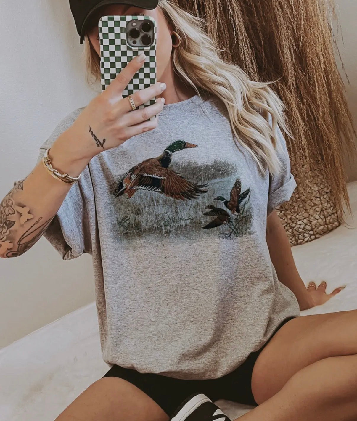 Retro Duck Scene : Made to Order Tee or Crew