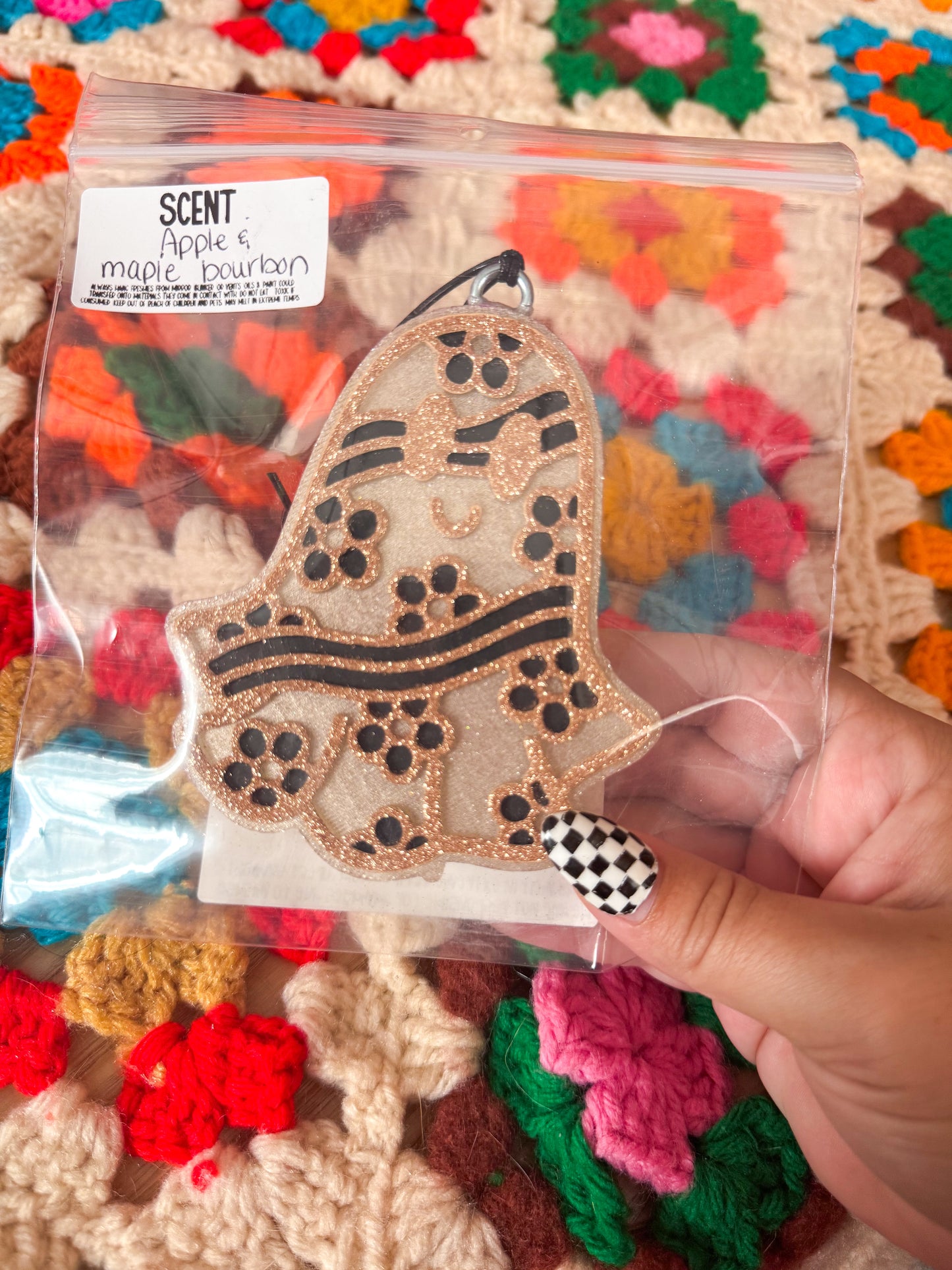 Floral Groovy Ghost Car Freshie