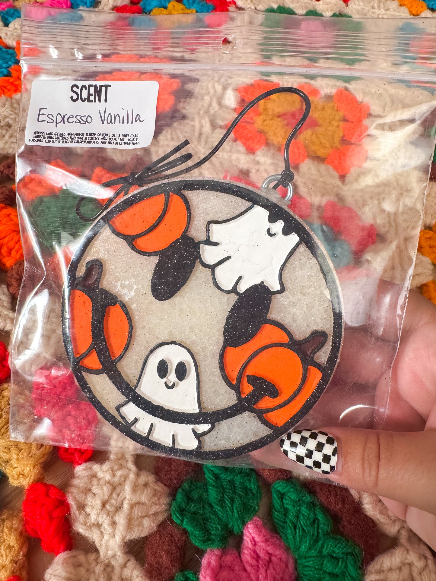 Pumpkin Ghost Smiley Freshie