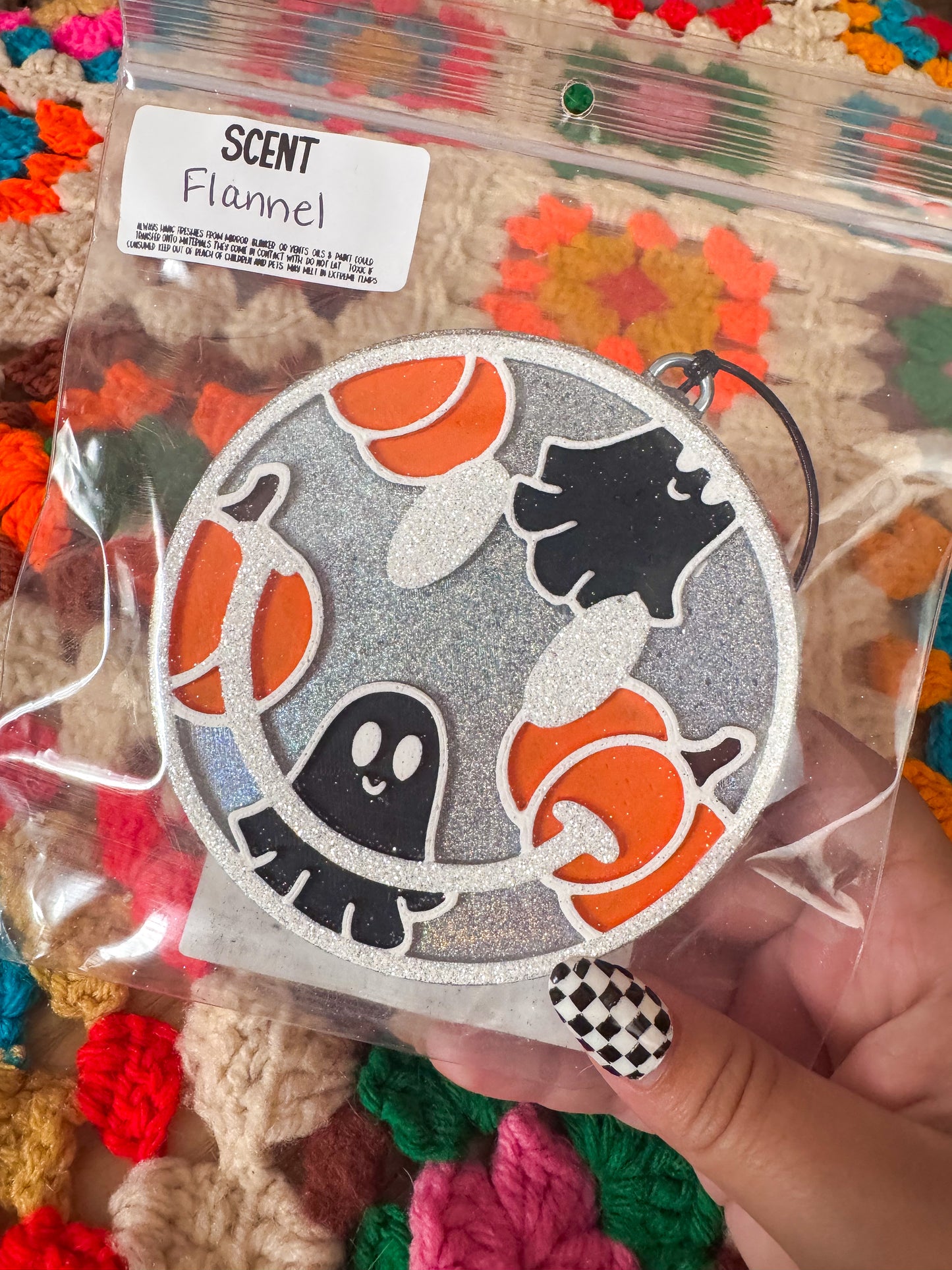 Pumpkin Ghost Smiley Freshie