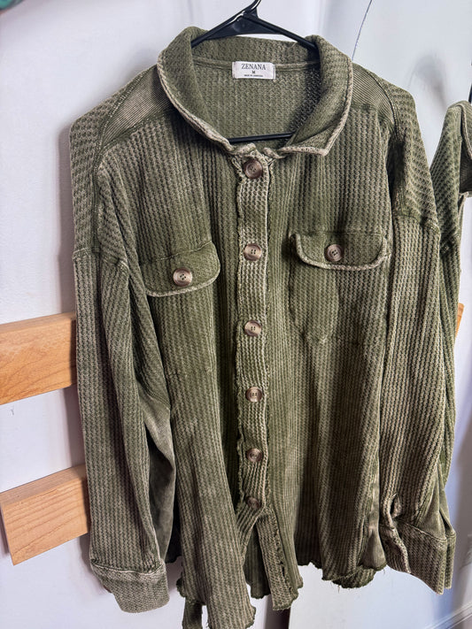 Olive Shacket : New/Backstock : M