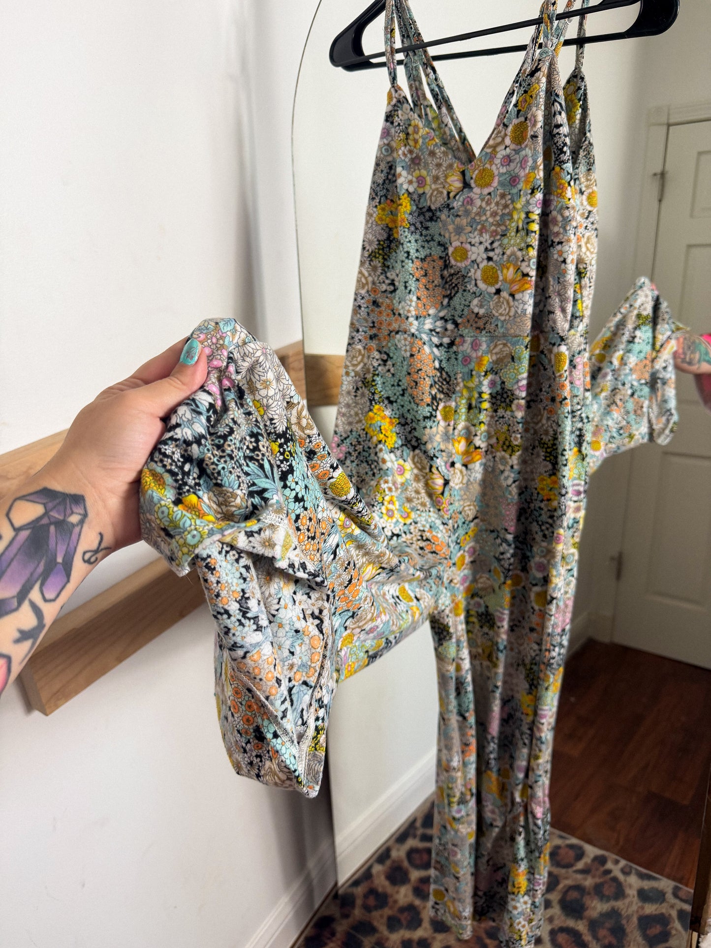 Floral Jumpsuit: M