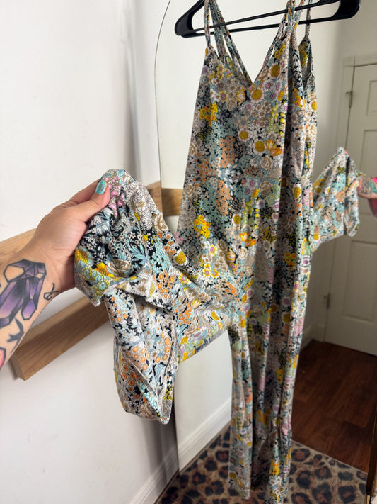 Floral Jumpsuit: M