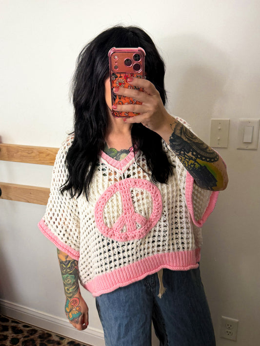 Peace Crochet Top : POL : L