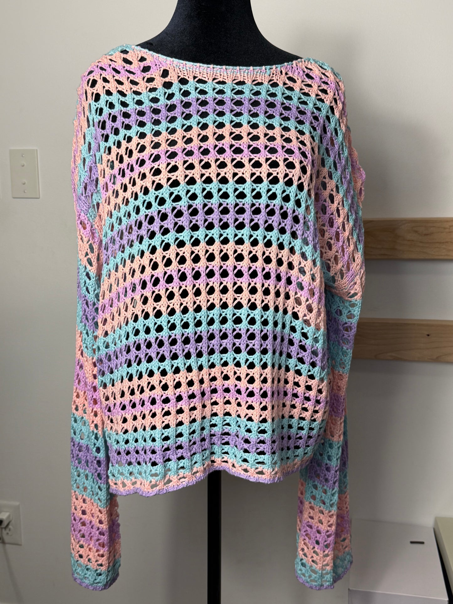 Pastel Stripe Sweater : XL