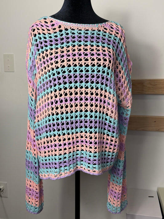 Pastel Stripe Sweater : XL