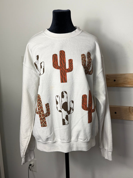 Animal Print Cactus Crew : L/XL