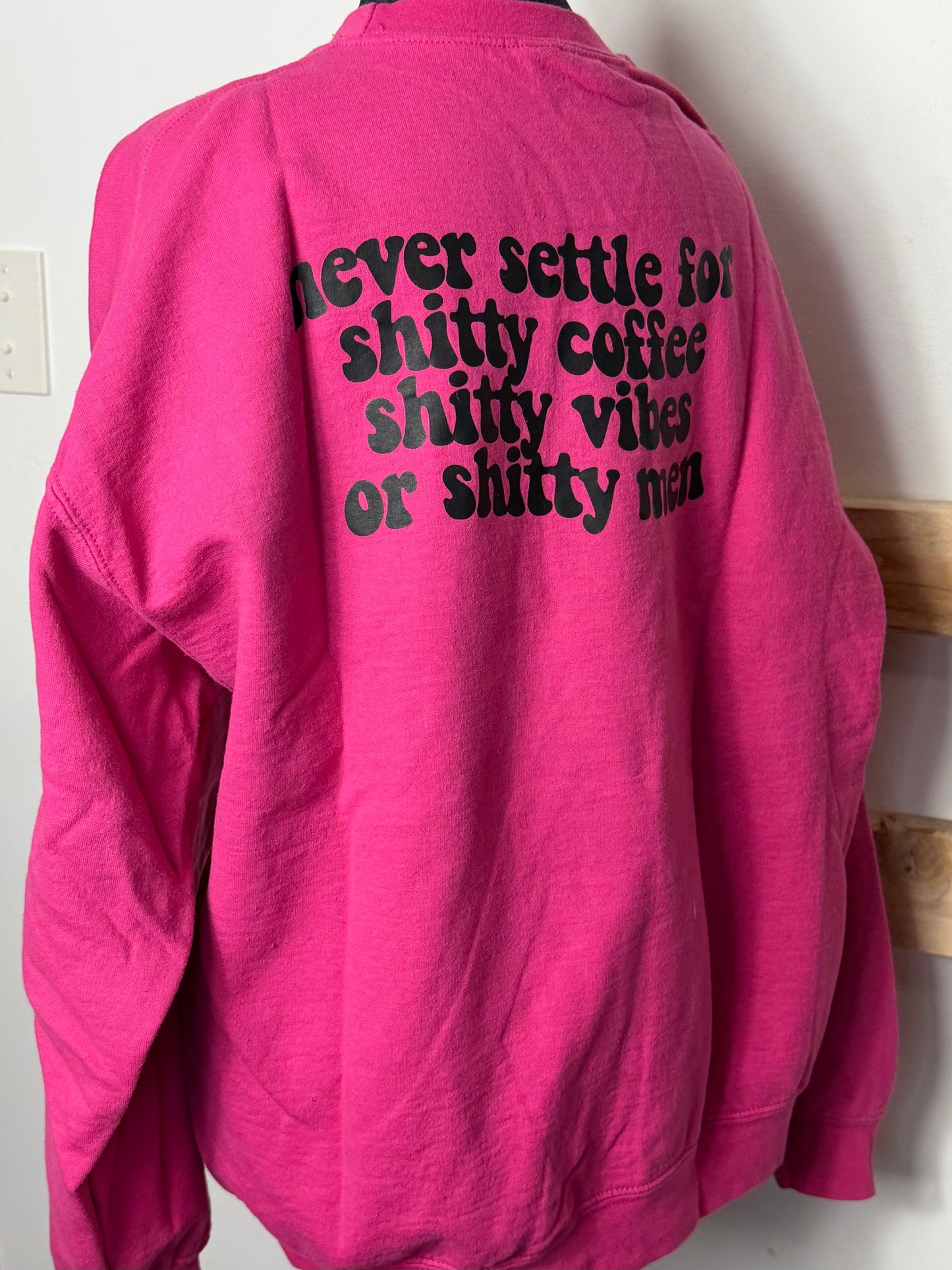 Never Settle Iced Coffee Crew : XL