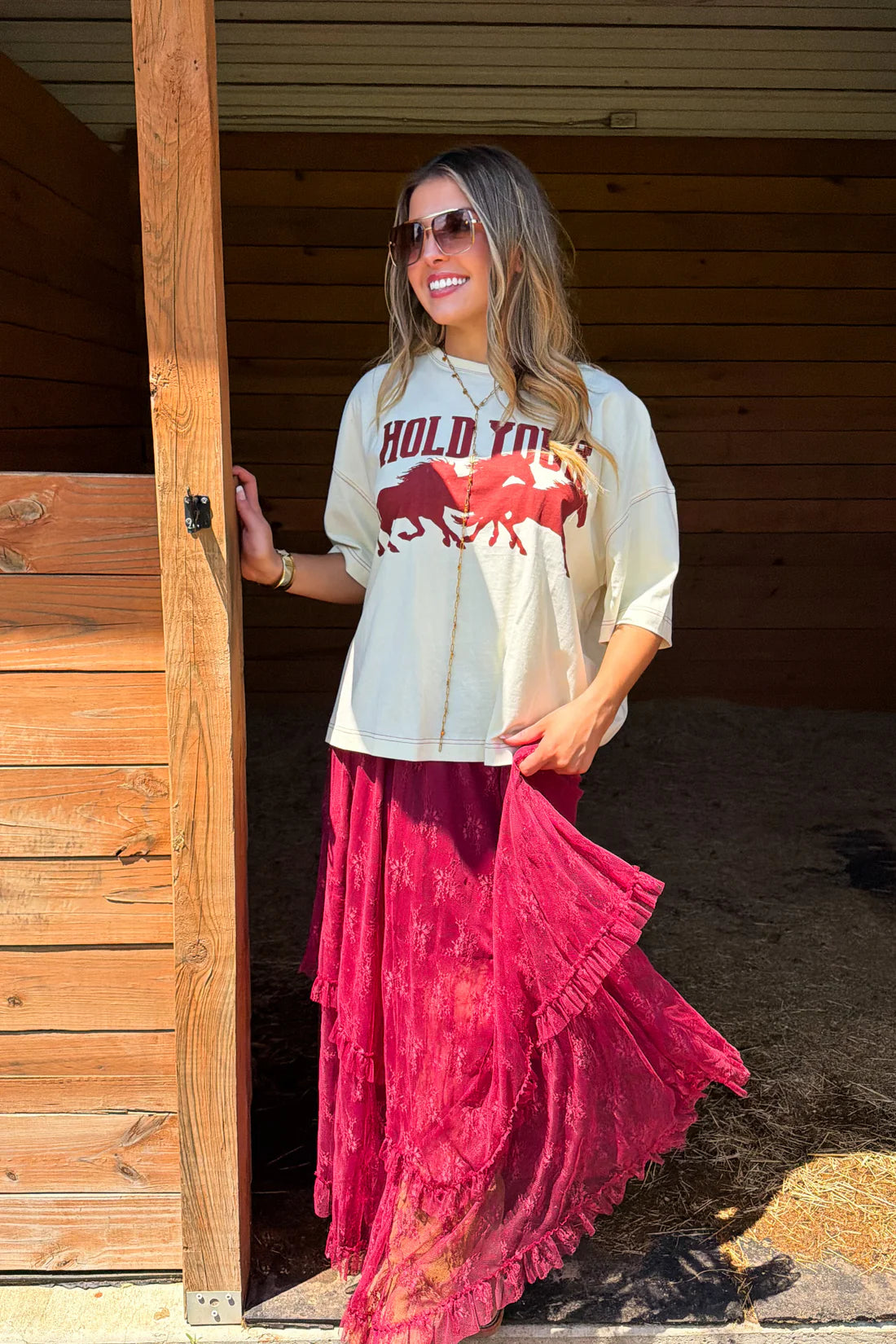 Autumn Blooming Maxi Skirt : 2 Colors : PREORDER