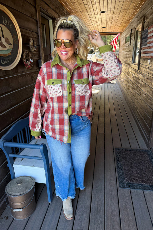 Scarlett Plaid Shacket : 2 Options : PREORDER