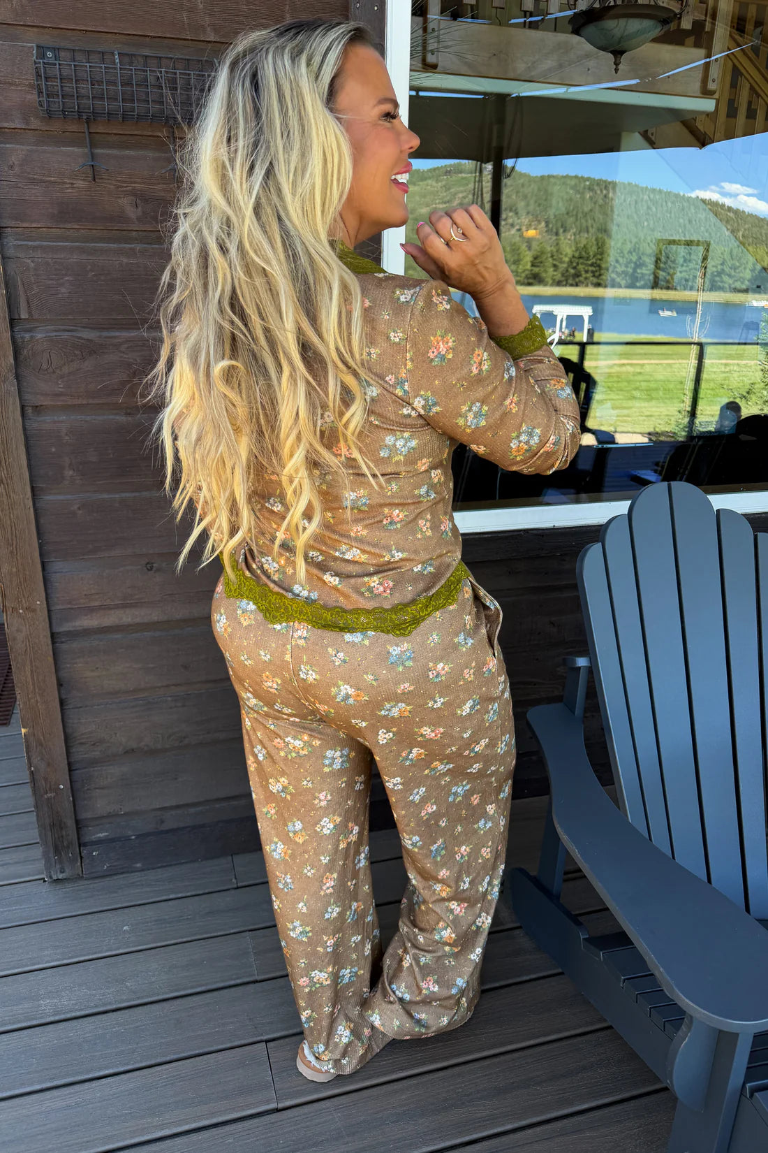 Floral & Lace Waffle PJs : 2 Options : PREORDER