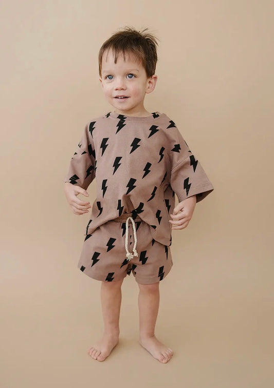 Mocha Bolt Short Set
